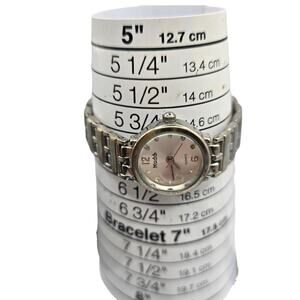 Mudd Watch Womens Quartz Silver Tone Bracelet Stainless Analog 21mm Crystal Dial